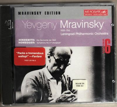 CD HONEGGER, HINDEMITH; MRAVINSKY - Mravinsky Edition Vol.6 - Hindemith 743212519525 BMG 1995 Japan Classical Used