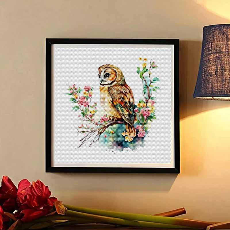 New Arrival 5D DIY Full Circle Diamond Painting "Painted Owl" Embroidery Cross Stitch Home Decor Gift