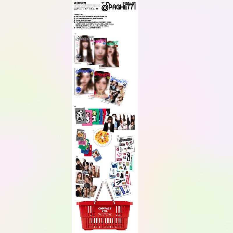 [Pre-order] LE SSERAFIM 1st Single Album [SPAGHETTI] COMPACT Ver (Online Benefit)