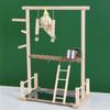 Solid Wood Bird Stand Interactive Platform Jiaohua Standing Stick for Pets Eco-Friendly Wooden Toy