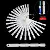 Fan-Shaped Nail Art Color Swatch Board with Buckle for Beginners