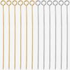 100pcs/Lot Real Gold Plated Stainless Steel  Eye Head Pins For Jewelry Making Supplies Nine Character Needle DIY Connectors Bulk