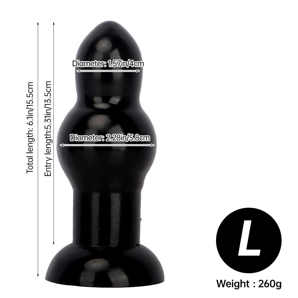 Großer Analplug Sexspielzeug Analdildos Schwarzer Penis PVC Realistischer Schwanz Fisting Sklave Pegging