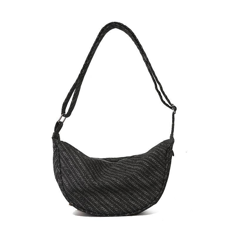 

Вязаная сумка большой вместимости женская весенняя новая модная простая сумка на плечо повседневная сумка-мессенджер для поездок на работу женская сумка чёрный
