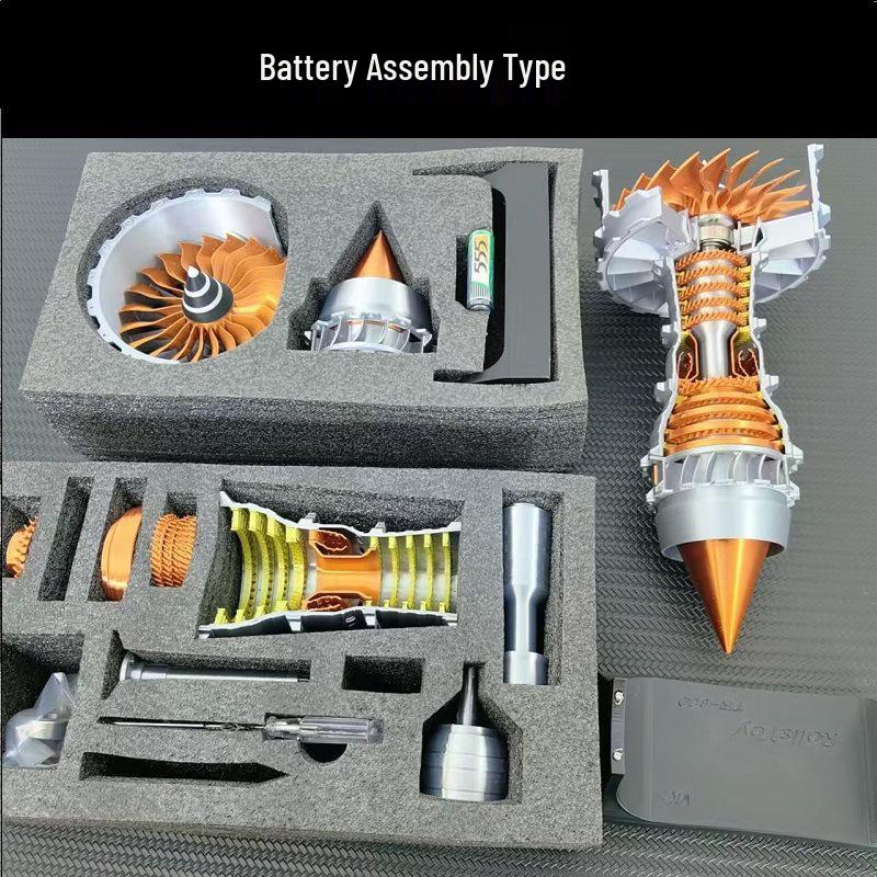 Turbofan Aircraft Engine Model: Trendy Electric Toy for Children - Mini Aviation Collectible by Maitebao
