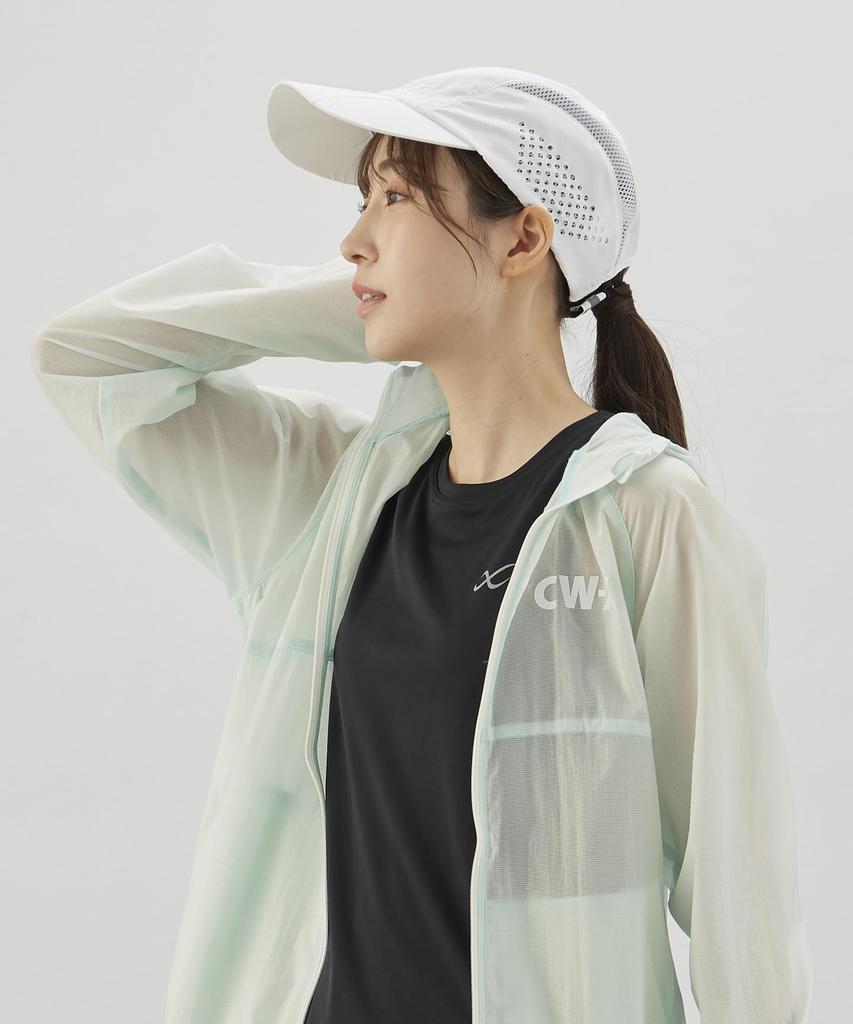 Cap with Mesh Parts and Mesh Panel of HYR430 WH CW-X/Wacoal [UNISEX] (Inner Brim) (Top Head)