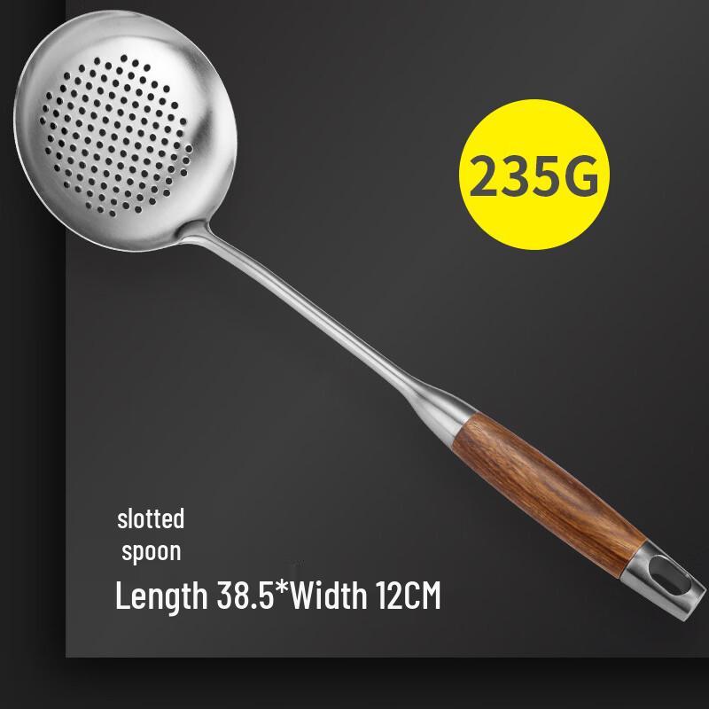 Abay 304 Stainless Steel Rosewood Handle Kitchen Utensil Set with Storage Rack