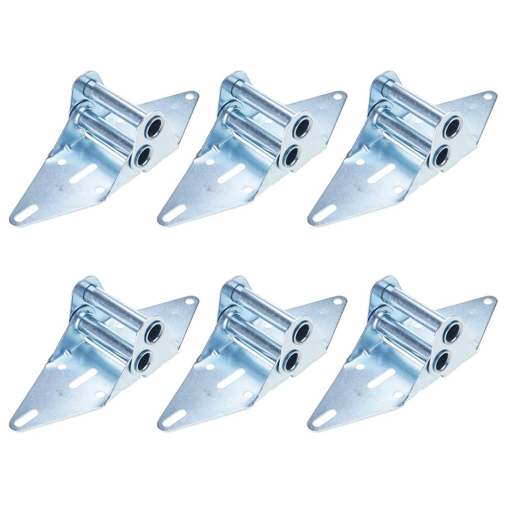 Pack of 6 Portable Garage Door Hinges Stainless Steel Includes 8 Screws for Sturdy and High Performances Daily Use
