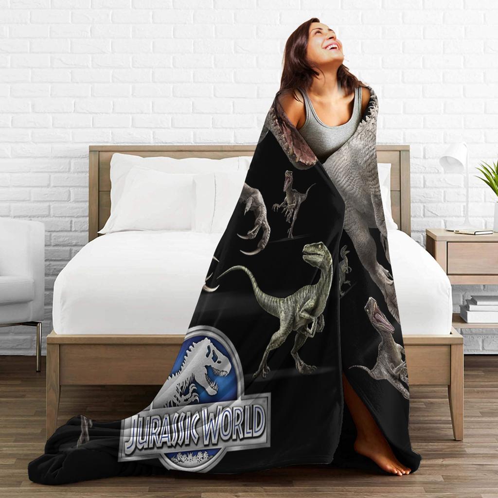 Jurassic World Indominus Rex Raptor Run Soft Blankets Decorative Plush Throw Blanket Chair Flannel Bedspread Sofa Bed Cover