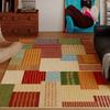 Color Patchwork Pattern Living Room Carpet Large Area Sofa Rugoldable Machine Washable Bedroom Bedside Non-slip Soft Floor Mat