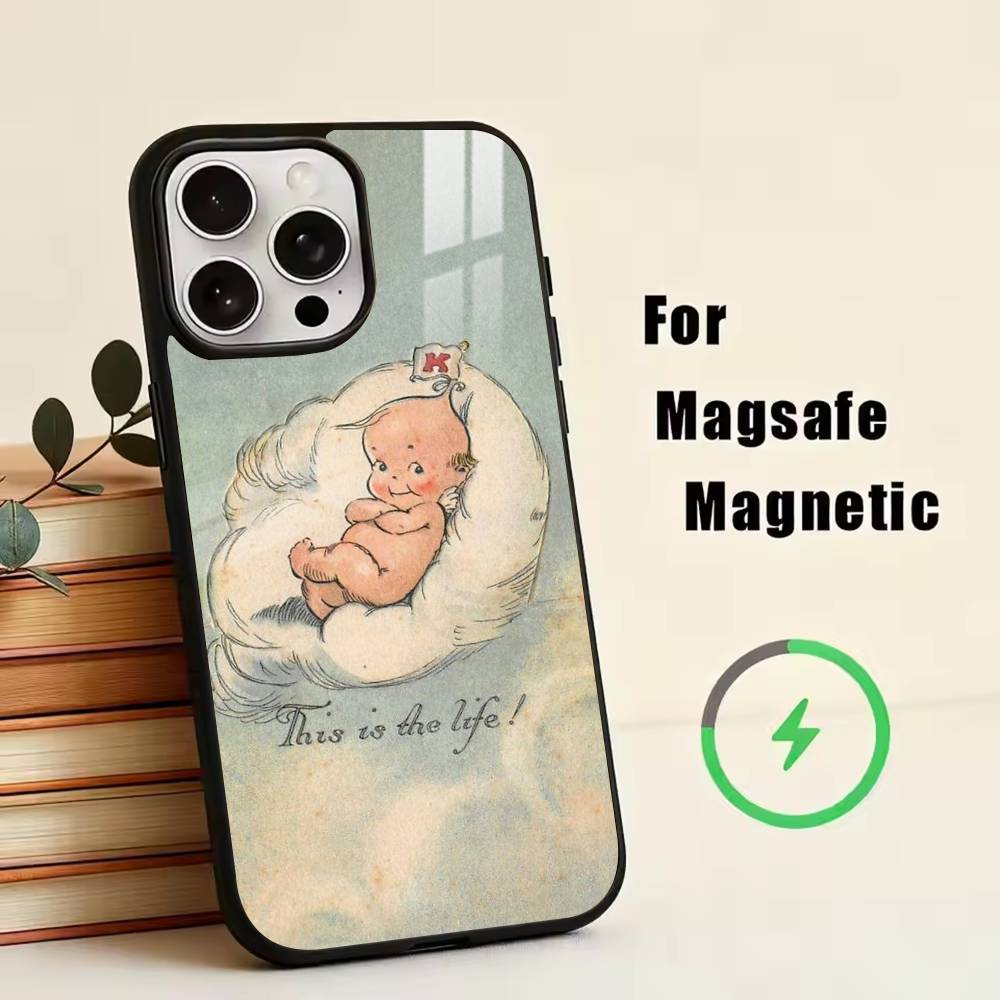 Lovely Kewpie Baby  Phone Case For iPhone17,16,15,14,13,12,11 Plus,Pro Magnetic For Magsafe Wireless Charging
