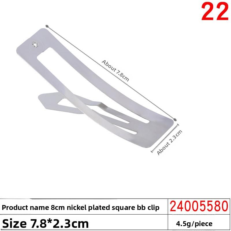 

Nickel-plated Metal Water Drop BB Hair Clip AccessorySquare Hair Clip Material 24005580#(1pc)