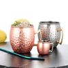 500ml Pure Copper Cup Moscow Mule Handcrafted Mug Cup Hammered Thickened Drum Cup Mules Cocktails Coffee Beer