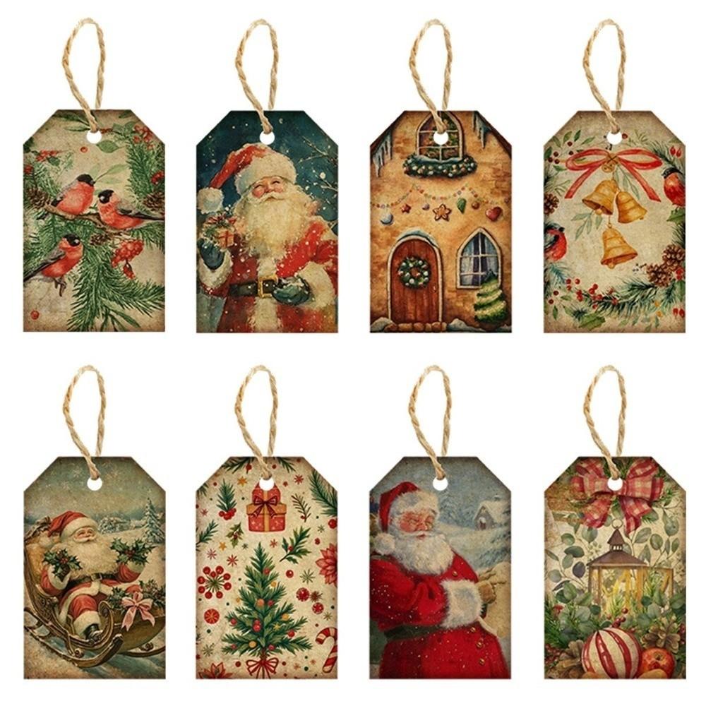 24pcs Snowman Christmas Hanging Ornaments Santa Claus Xmas Tree Decor New Year