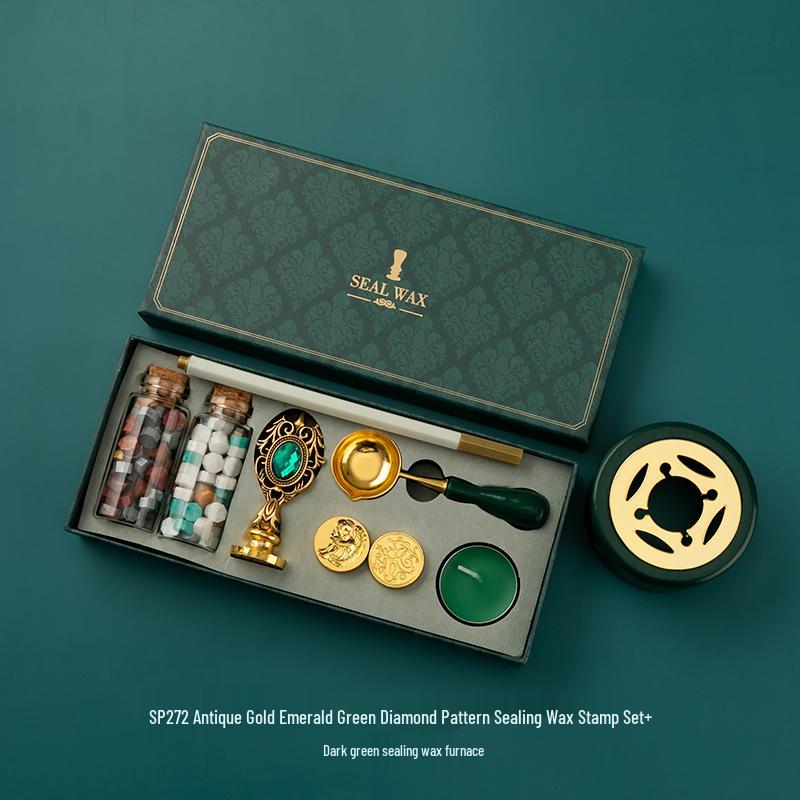 Creative Sealing Wax Stamp Set with Wax Granules – Perfect Gift for Teachers, Classmates, or Special Occasions