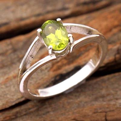 Handmade Jewelry, 925 Sterling Silver, Women Jewelry, Gifts For Her, Peridot Ring, Gemstone Jewelry