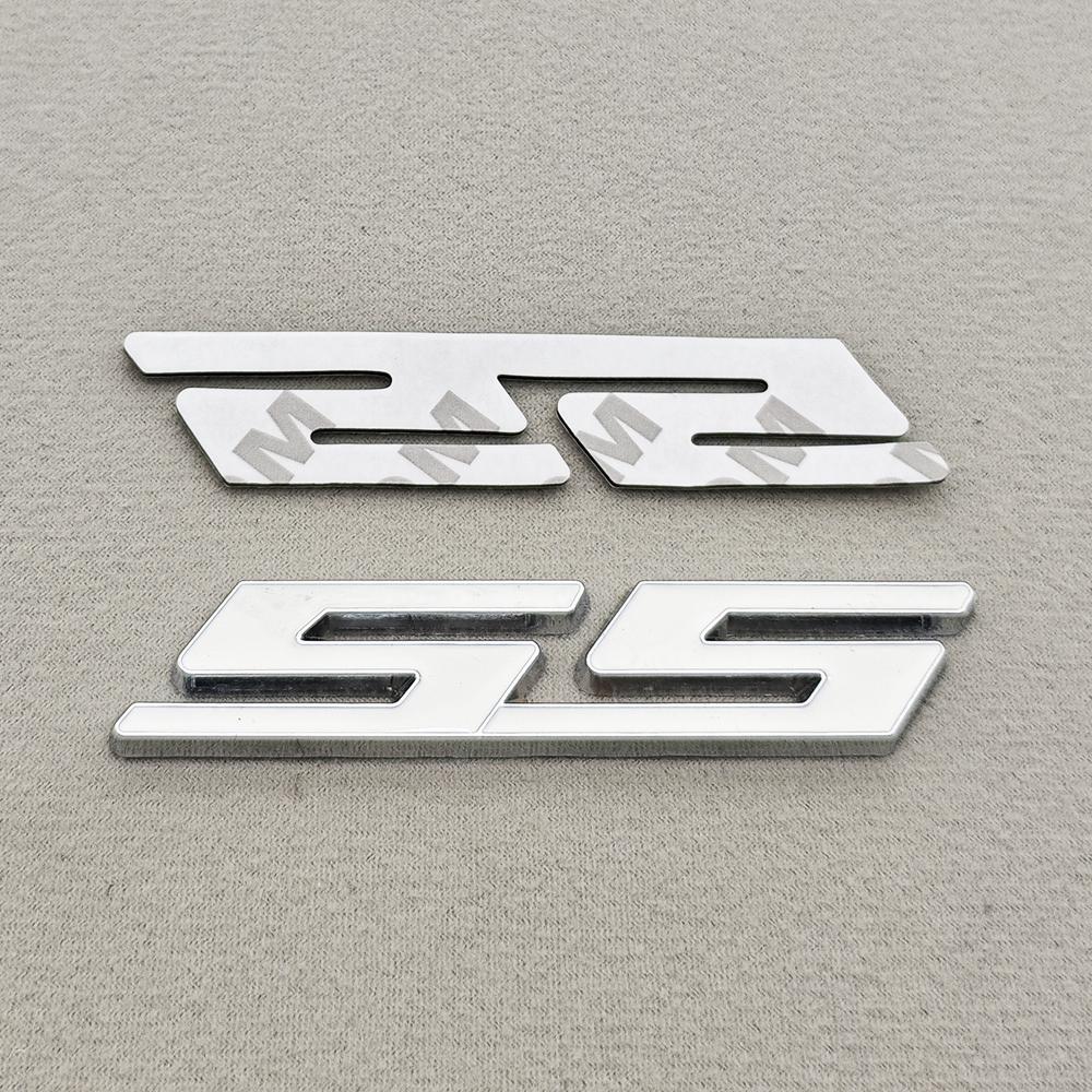 New Car Styling Badge 3D Metal SS Logo Front Grill Emblem Fender Trunk Sticker Decal Accessories For Chevrolet Camaro Silverado