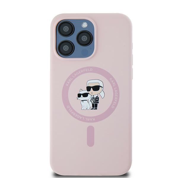 Karl Lagerfeld Klhmp15Xscmkcrhp Iphone 15 Pro Max 6.7 Różowy/Pink Hardcase Silicone Karl & Choupette Ring Magsafe