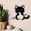 Black Cat Iron Wall Art Vintage Metal Sculpture Home Decor Weather Resistant Gift for Pet Lovers