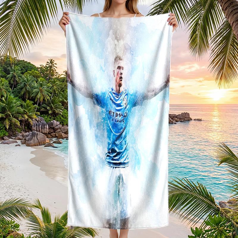 Kevin De Bruyne Beach Towel Soft Microfiber Summer Towel Quick Dry Absorbent Towel for Beach Swimming Pool Travel