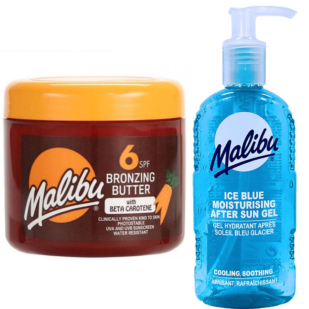 Malibu Tanning Accelerator SPF6 300ml + After Sun Gel 200ml