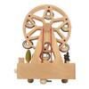 Wooden Musical Box Beech Ferris Wheel Model Handmade Music Box Gift for Christmas Birthday