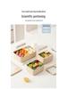 Korean Stainless Steel & Glass Airtight Lunch Box, Square Bento Food Container for Students