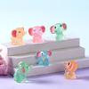 Resin Figurines Miniatures Elephant Glowing At Night Fairy Garden Decoration