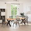VidaXL Dining Table Legs In X-Shape, 2 Pieces, Black, 90 X (72-73) Cm, Steel 4012984