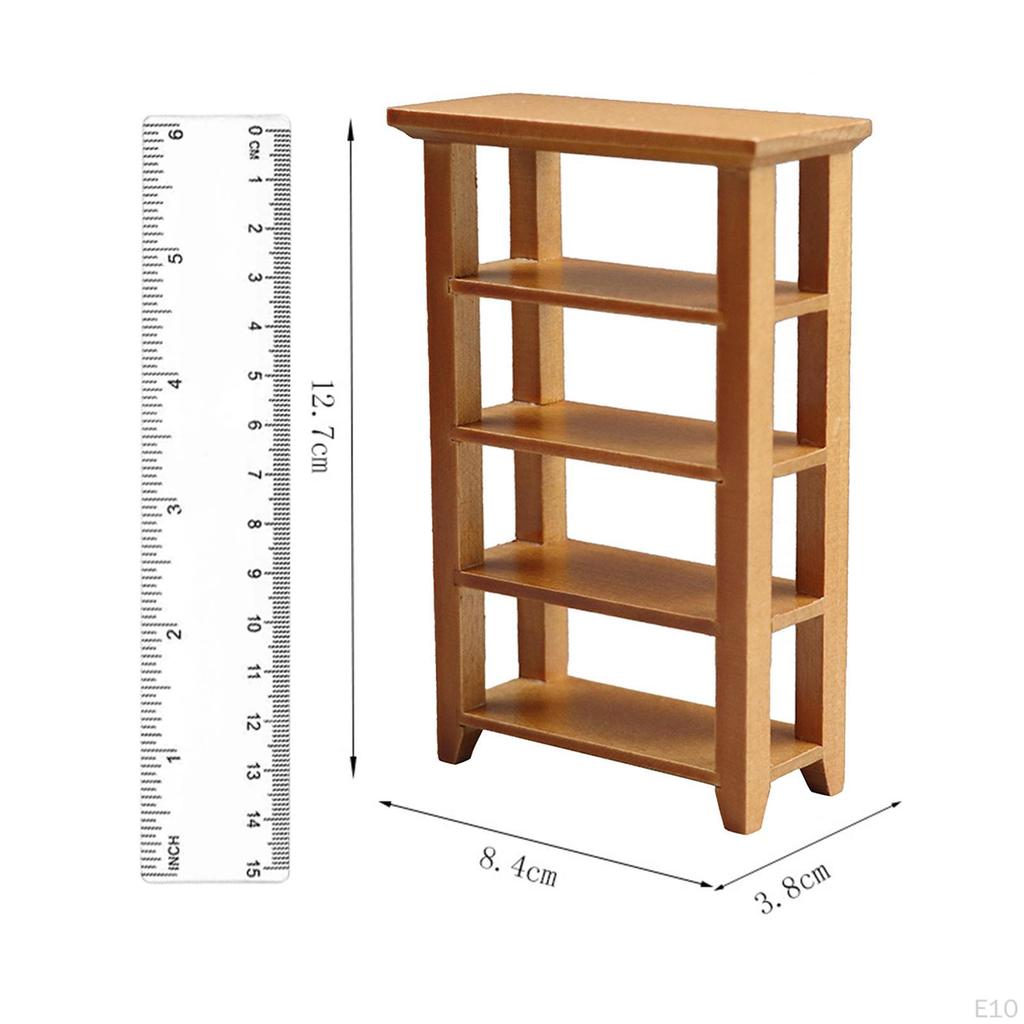 1:12 Dollhouse Display Shelf, Bedroom Micro Landscape Furniture Living Room Cabinet, Life Scene
