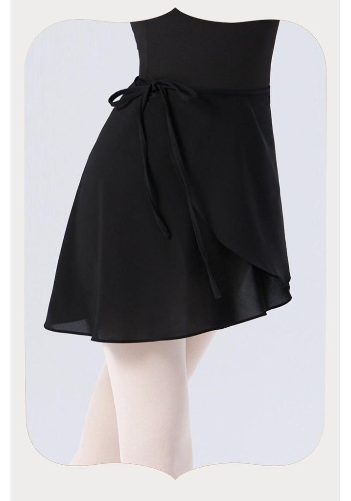 Adult Women's One-Piece Chiffon Ballet Dance Skirt with Lace-Up A-Line Design