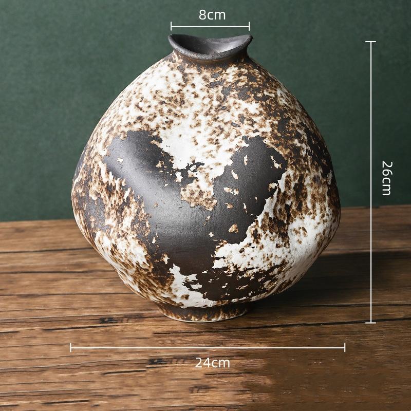 Kaba Seramik Vazo Fırında Dönüşmüş Porselen Vazolar Vazo Çiçek Düzenleme Aksesuarları Çin Tarzı Retro Kavanozlar