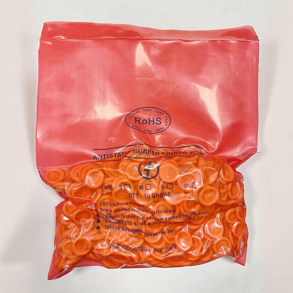 Yellow Latex Finger Cots - Disposable, Puncture-Resistant, Powder-Free for Tattooing and Manicures