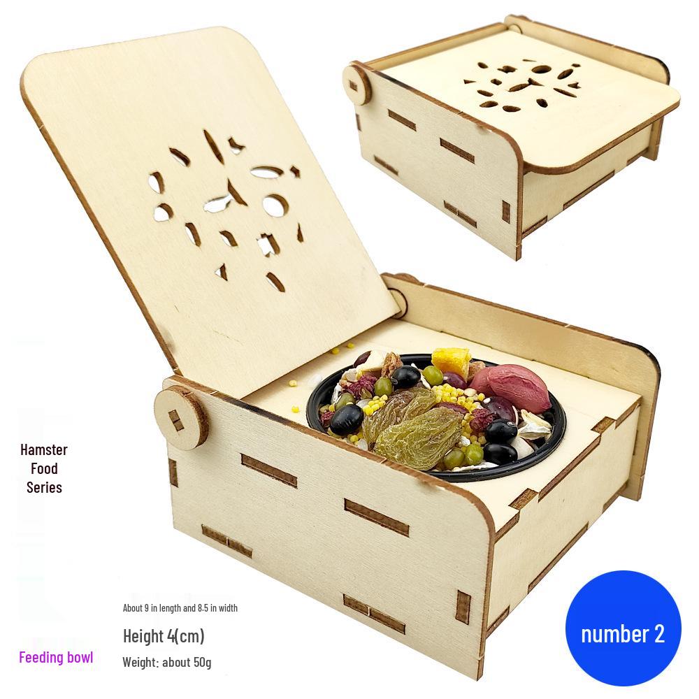 Ensemble de gamelles en bois et de jouets éducatifs pour hamster: Balançoire, piste, cachette, cadre d'entraînement et escaliers d'escalade