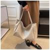 New Women's Large Capacity Tote Bag Soft Leather Shoulder Bag Vintage Casual Handheld Bucket Bag