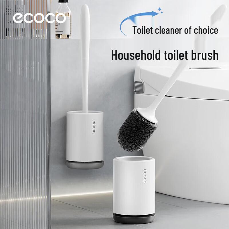 Ecoco Antibacterial Wall-Mounted Toilet Brush with Base