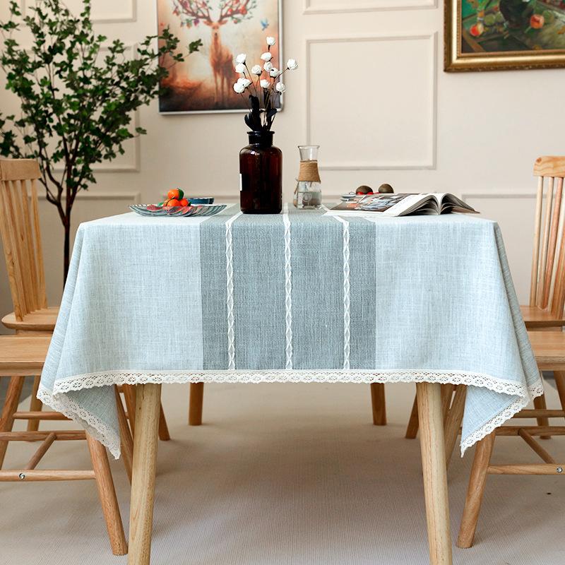 Henggang Waterproof Tablecloth Household Cotton And Linen Dining Table Cloth Anti-Penetration Table Mat Book Tablecloth Cover Towel
