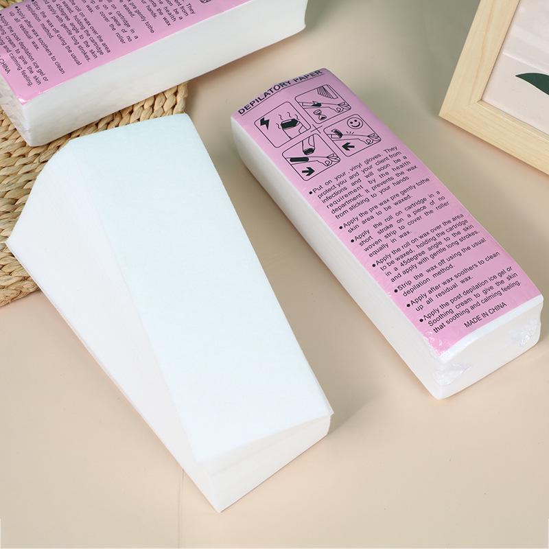 Wax Strips for Hair Removal, Thickened Non-Woven Paper Strips, White Depilatory Cream Tools