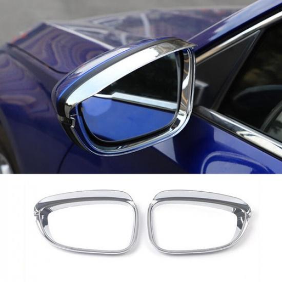 For Honda Accord 2023 2024 Side Door Mirror Rain Eyebrow Cover Trim Frame CHrome