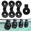 50 pièces Clips de fixation pour filet d'ombrage de protection solaire Accessoires de parasol de jardin Noir Rond Ménager Amovible Sécurisé Durable TMZ