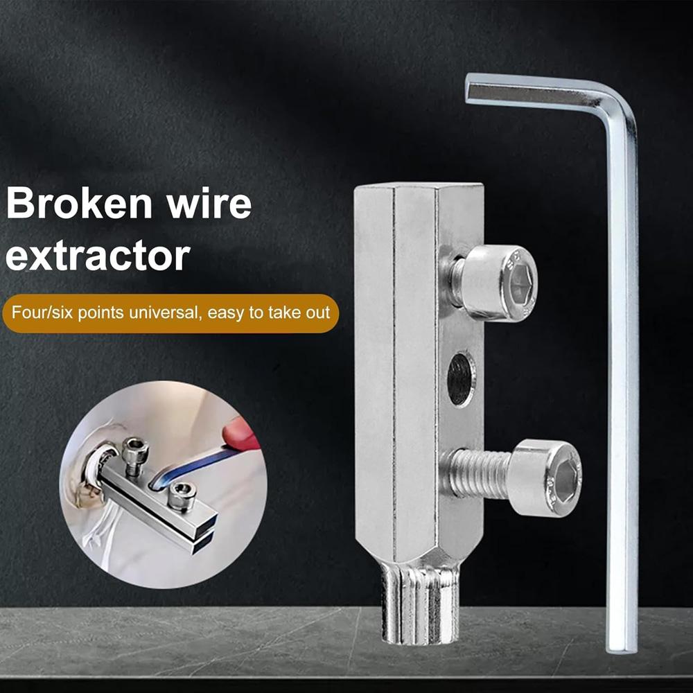 Professional Steel Broken Bolt Extractor - Water-Tap Angle Valve Remover Tool for 4/6 Points Damaged Screws Plumber's Repair Kit