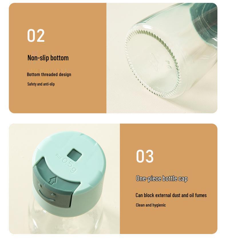 Press-Type Salt Control Seasoning Bottles - Set of 5