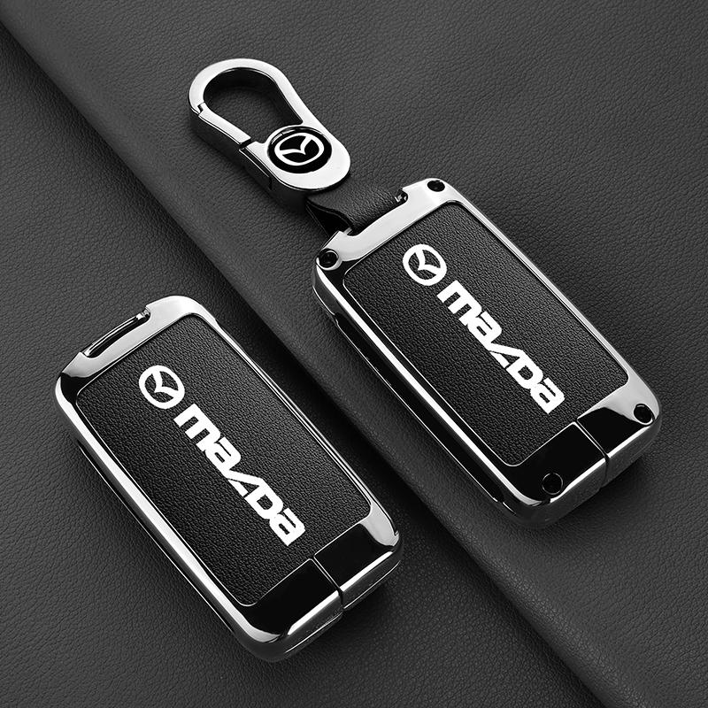 Lederen autosleutelhoes voor afstandsbediening voor Mazda 3 Alexa CX30 CX-4 CX5 CX-5 CX8 CX-8 CX-30 CX9 CX-9 Beschermhoes Accessoires