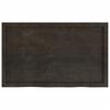 Vidaxl Blat Stołu, Ciemnobrązowy, 100X60X(2-4) Cm, Lite Drewno Dębowe