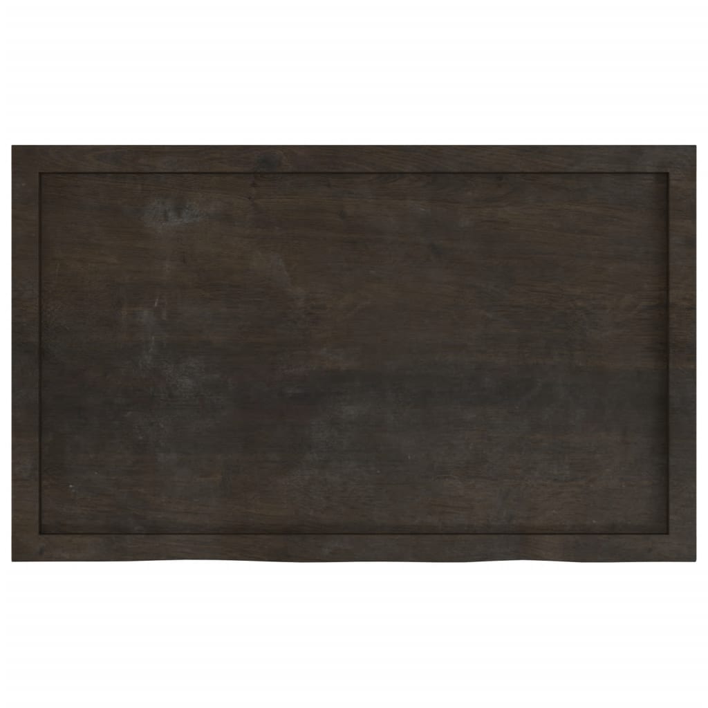 Vidaxl Blat Stołu, Ciemnobrązowy, 100X60X(2-4) Cm, Lite Drewno Dębowe