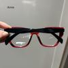 New Cat's Eye Reading Glasses Frame Women's Fashion PC Eyewear Frame Flat Glasses Luxury Anti Blue Light Optical Glasses