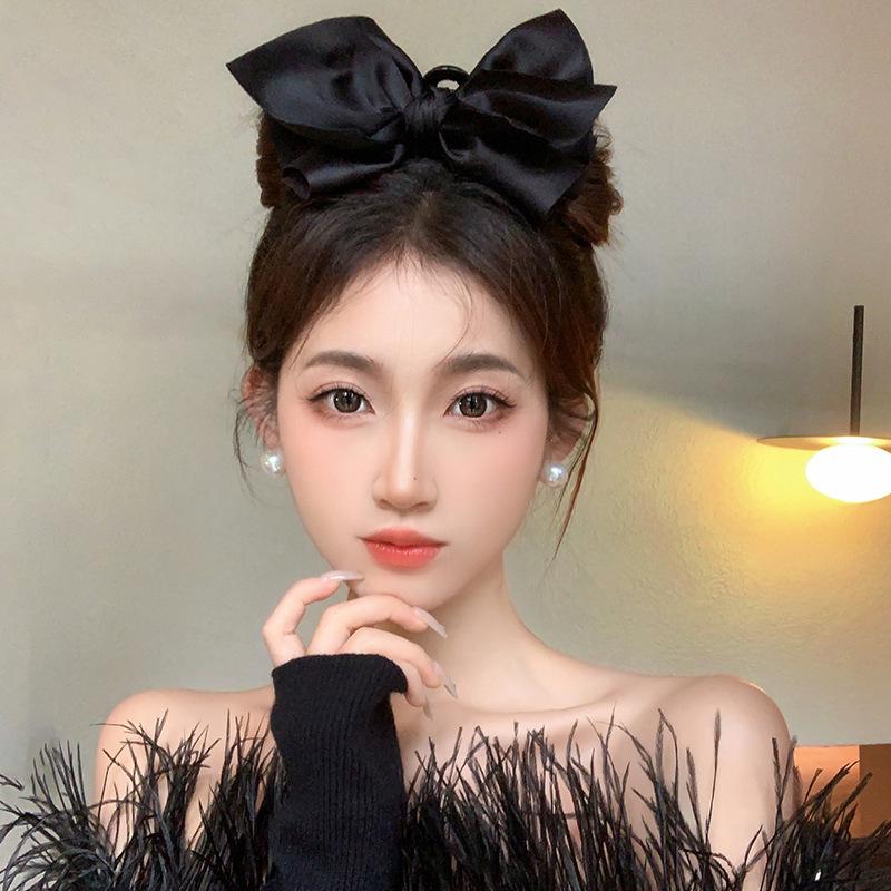 2025 Large Black Bow Claw Clip - New Trendy Women's Hair Accessory for Elegant Style