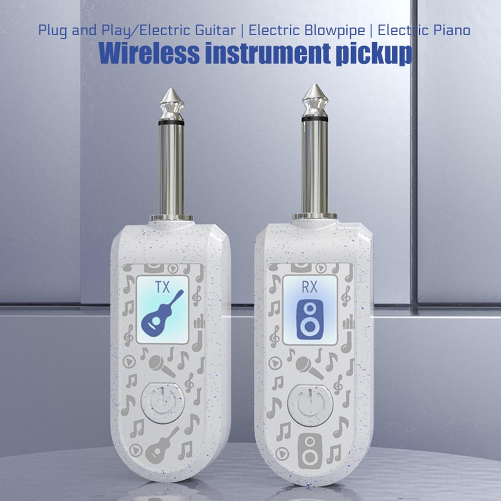2.4G Wireless Guitar Transmitter Receiver with Precise Sound Rechargeable Digital Guitar System for Electric Guitar & Bass