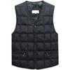 Men's Winter Sleeveless V-neck Warm Waistcoat Middle-aged and Elderly Slim Casual Straight Hem Tops