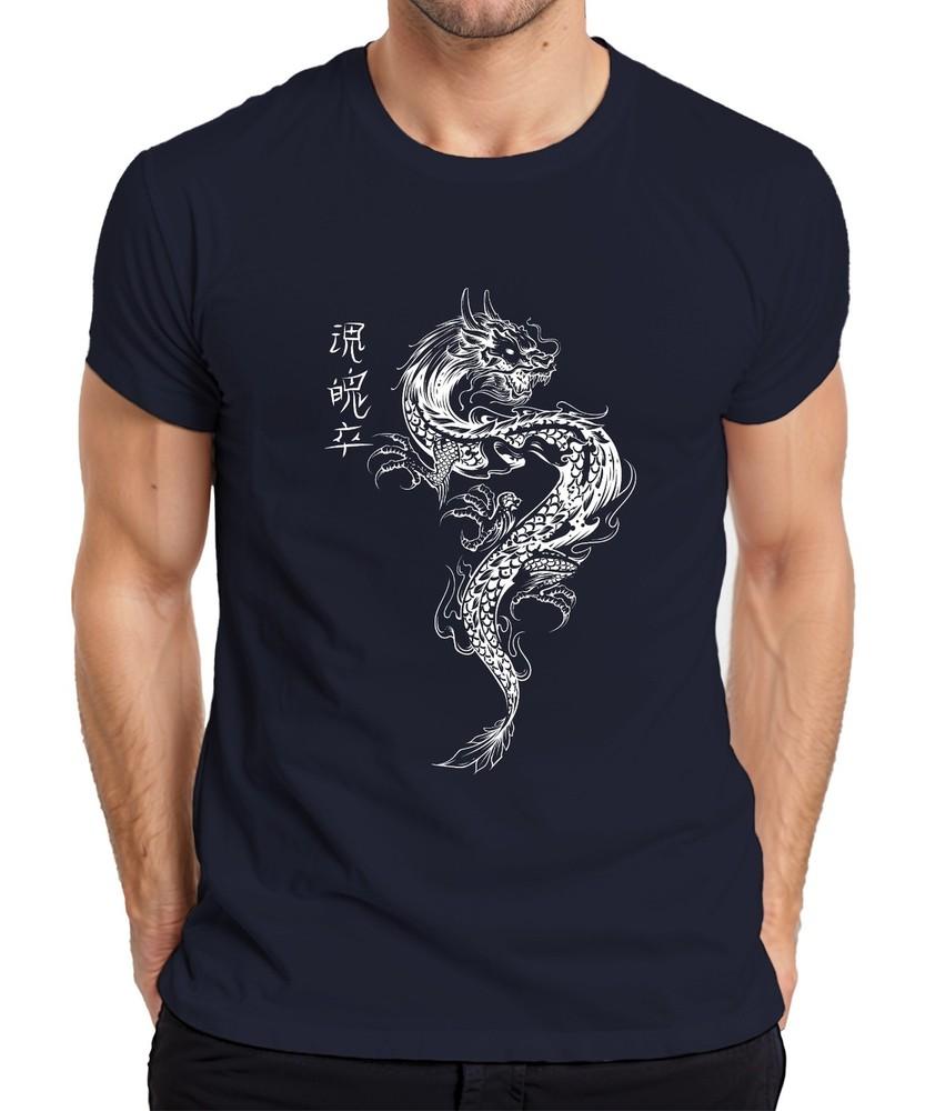 Japanese Dragon Irezumi Oriental Dragon Asia Koi Flame Unisexs Tshirt